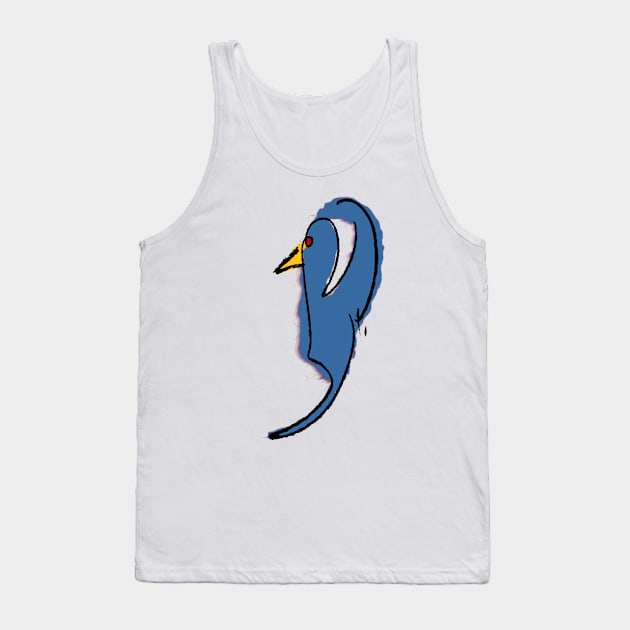 Bird blue, small Tank Top by NYWA-ART-PROJECT